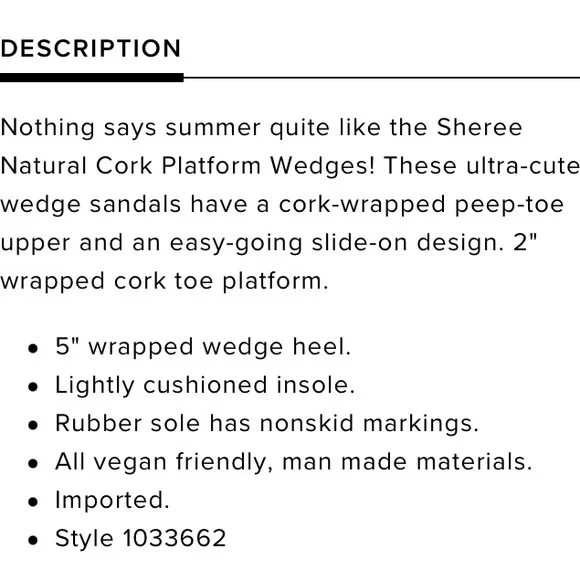 Lulus cork wedge - Picture 2 of 4